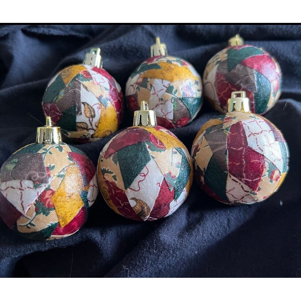 Unique, Beautifully Hand Decorated Christmas Ornaments, Set of 6,‎